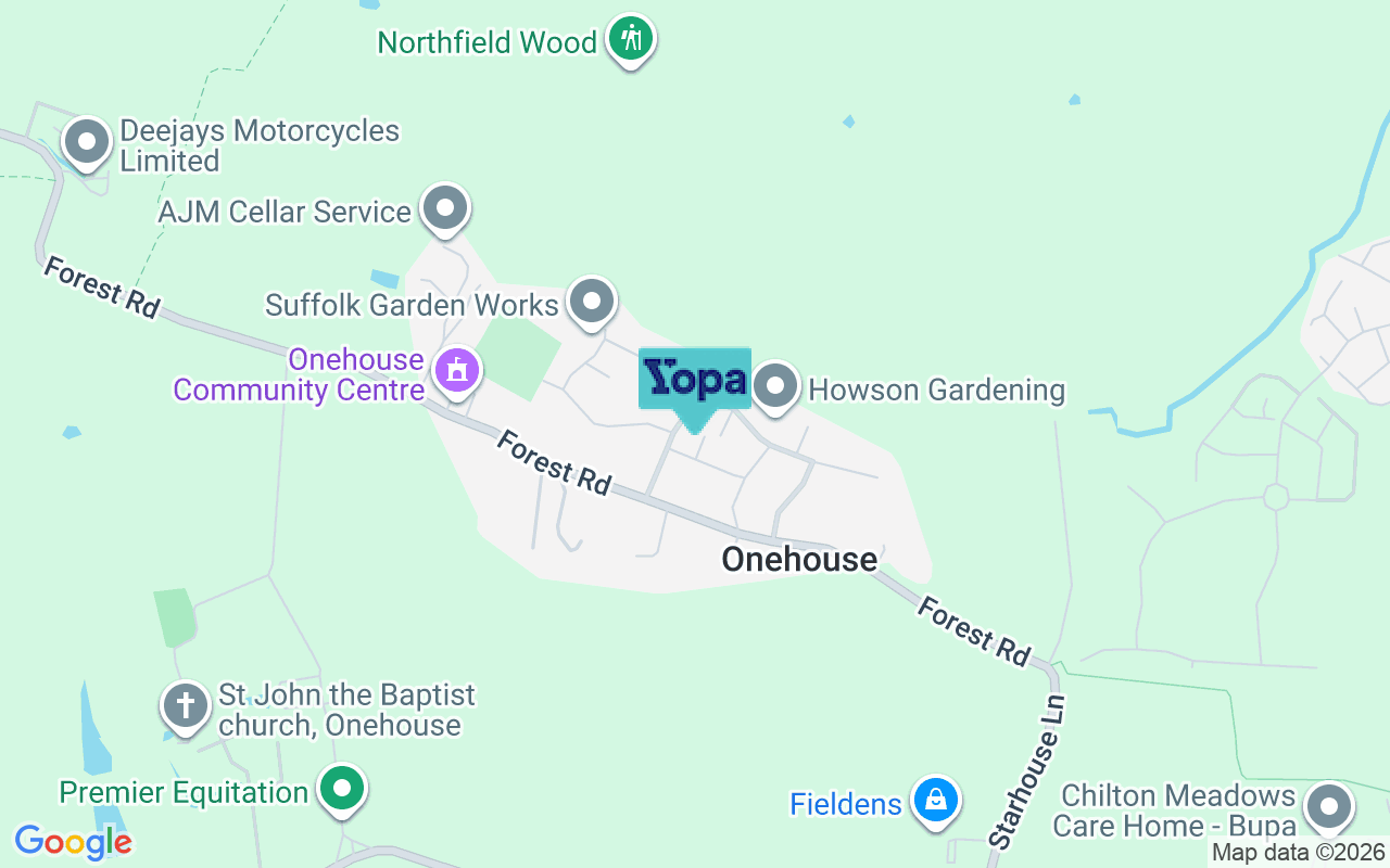 Map showing the location of IP14 3EZ