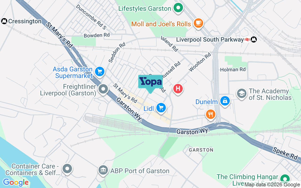 Map showing the location of L19 2LX