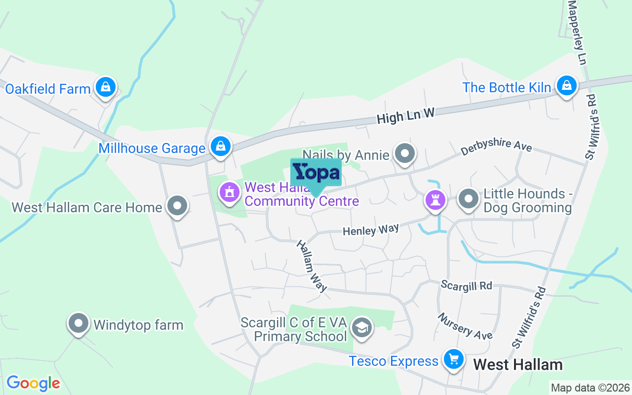 Map showing the location of DE7 6LE