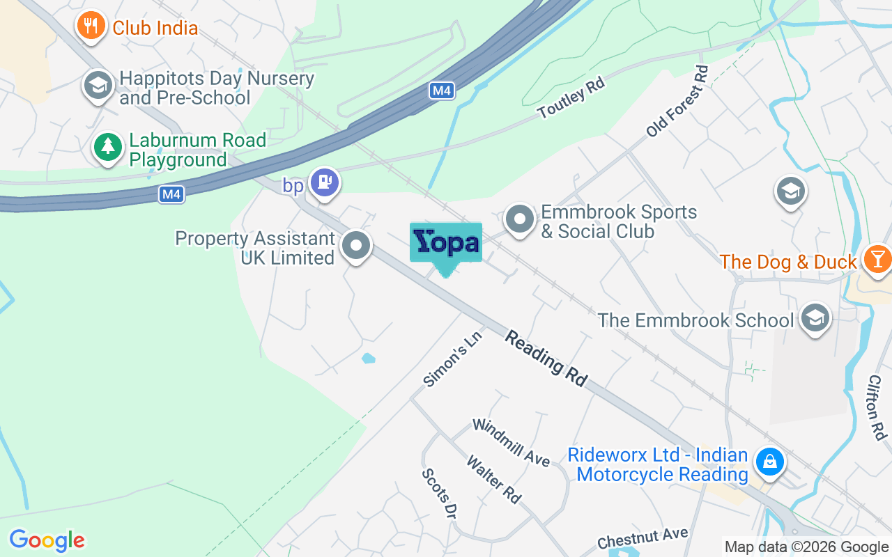 Map showing the location of RG41 1HU
