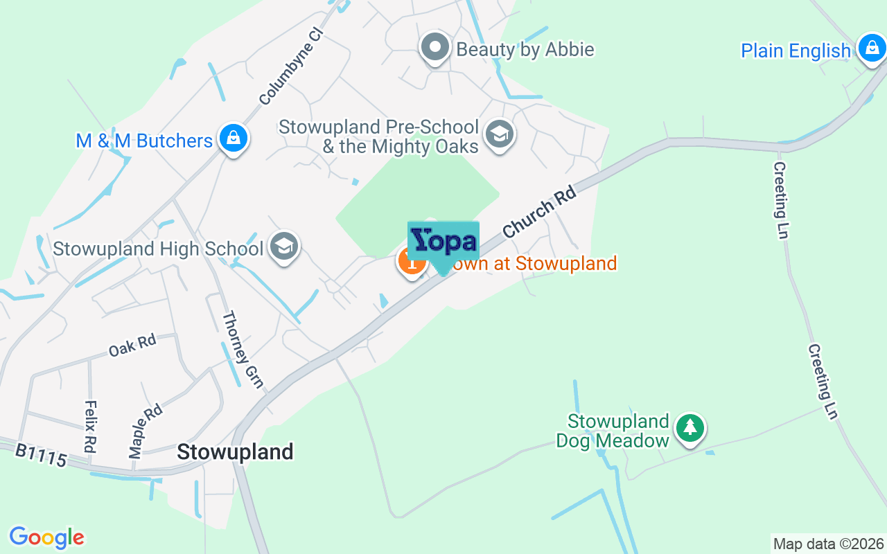 Map showing the location of IP14 4BQ