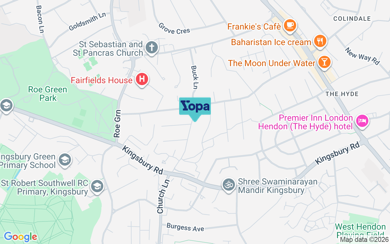 Map showing the location of NW9 0AH