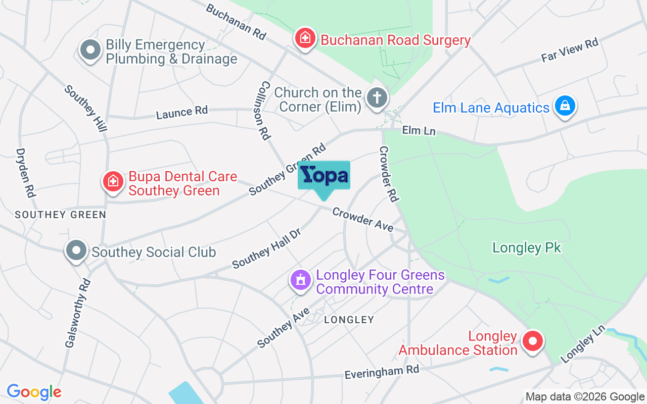 Map showing the location of S5 7QL