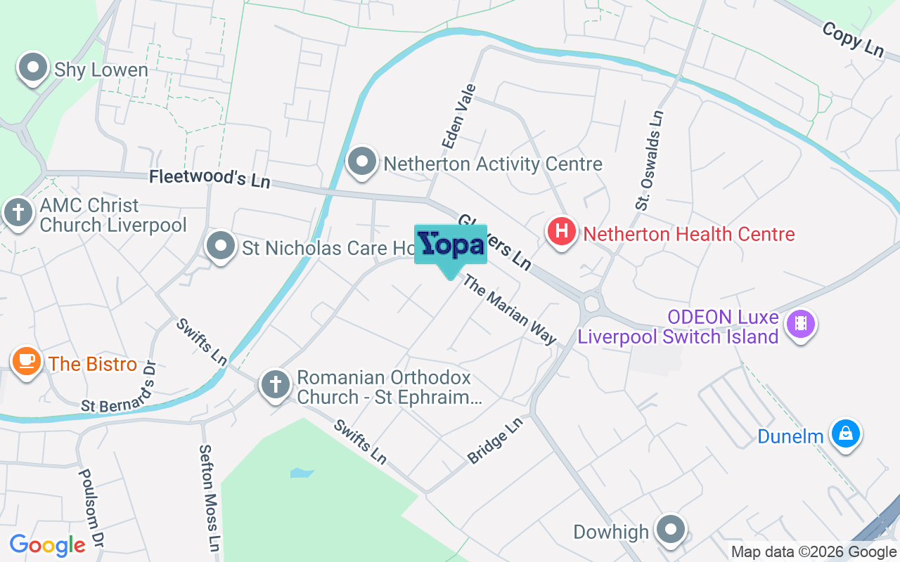 Map showing the location of L30 3TG