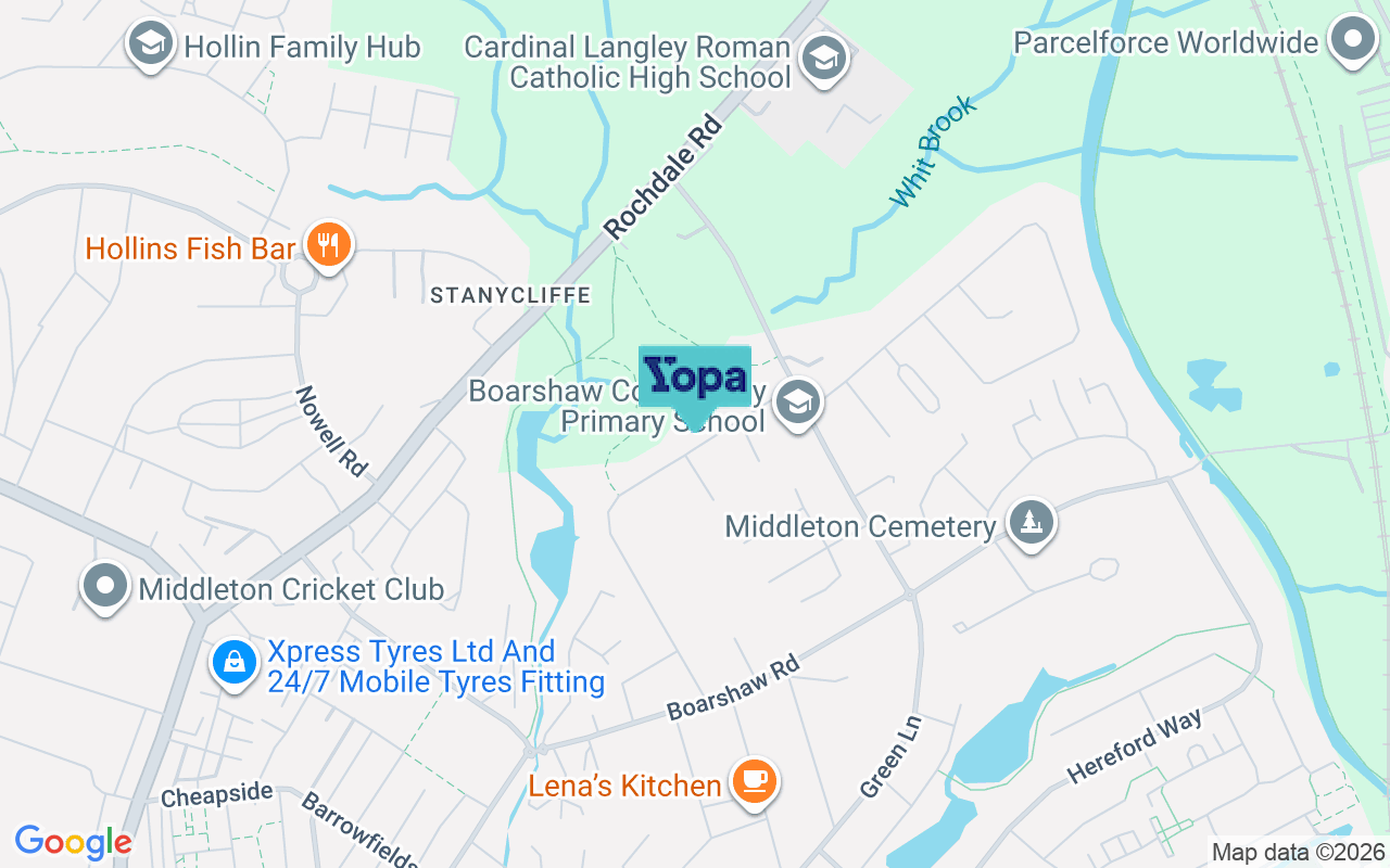Map showing the location of M24 2NS