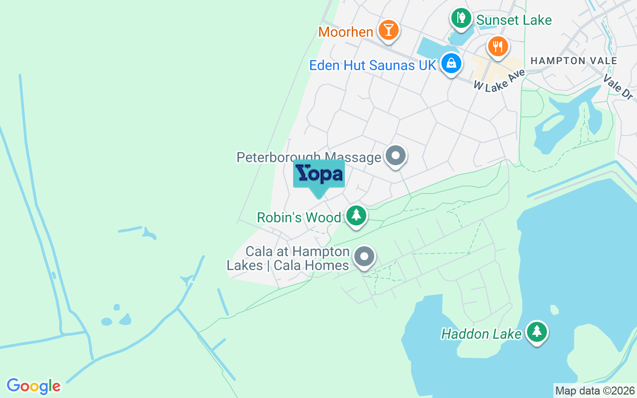 Map showing the location of PE7 8NW