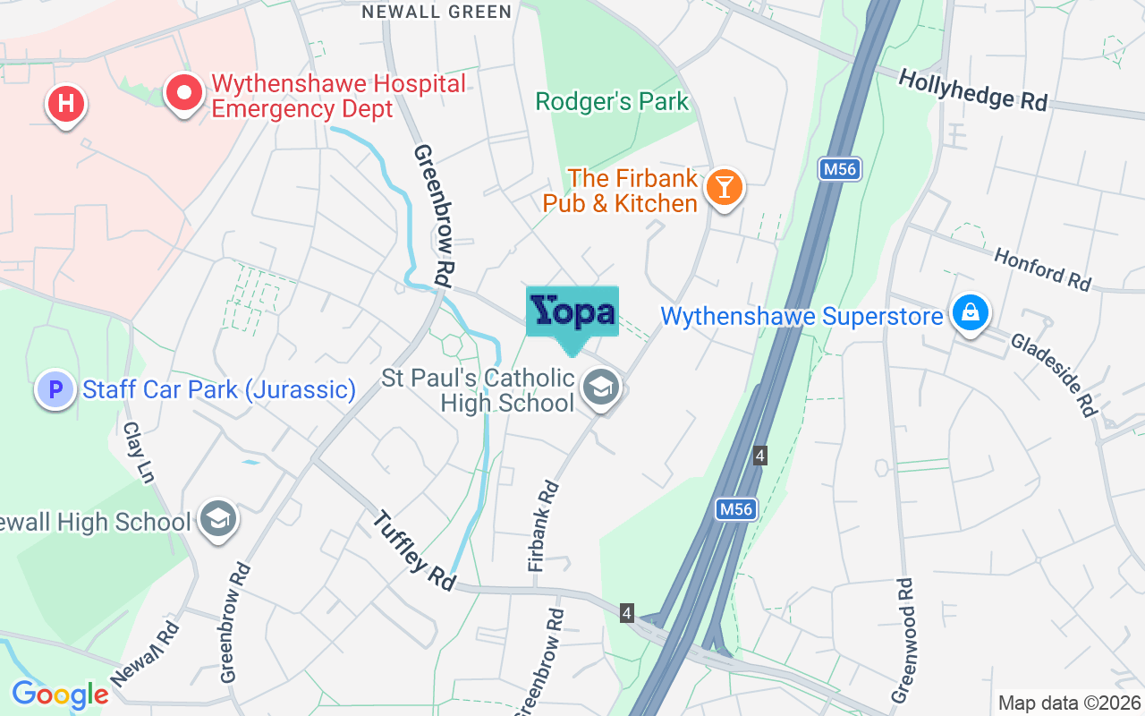 Map showing the location of M23 2ZR