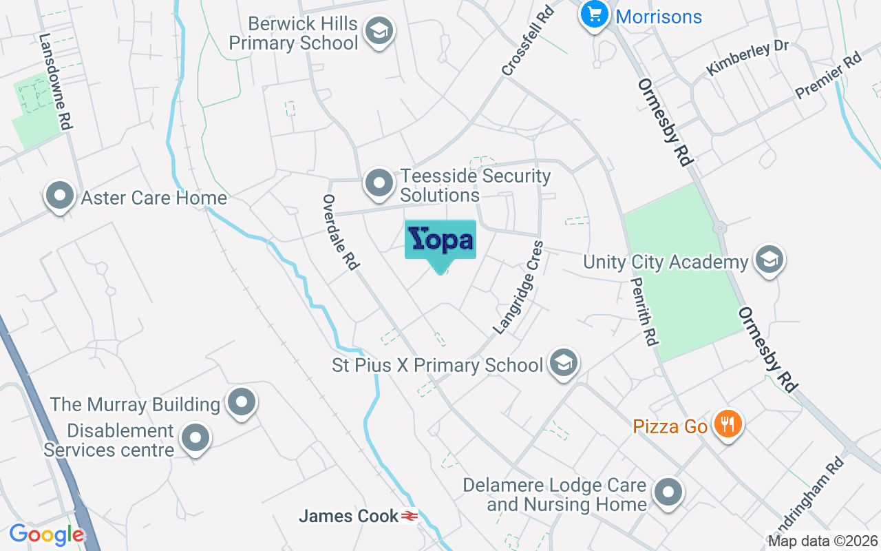 Map showing the location of TS3 7PR