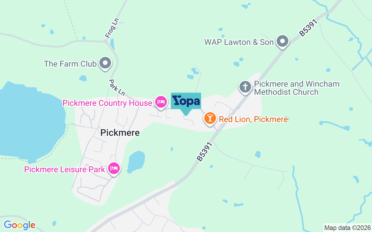 Map showing the location of WA16 0LW