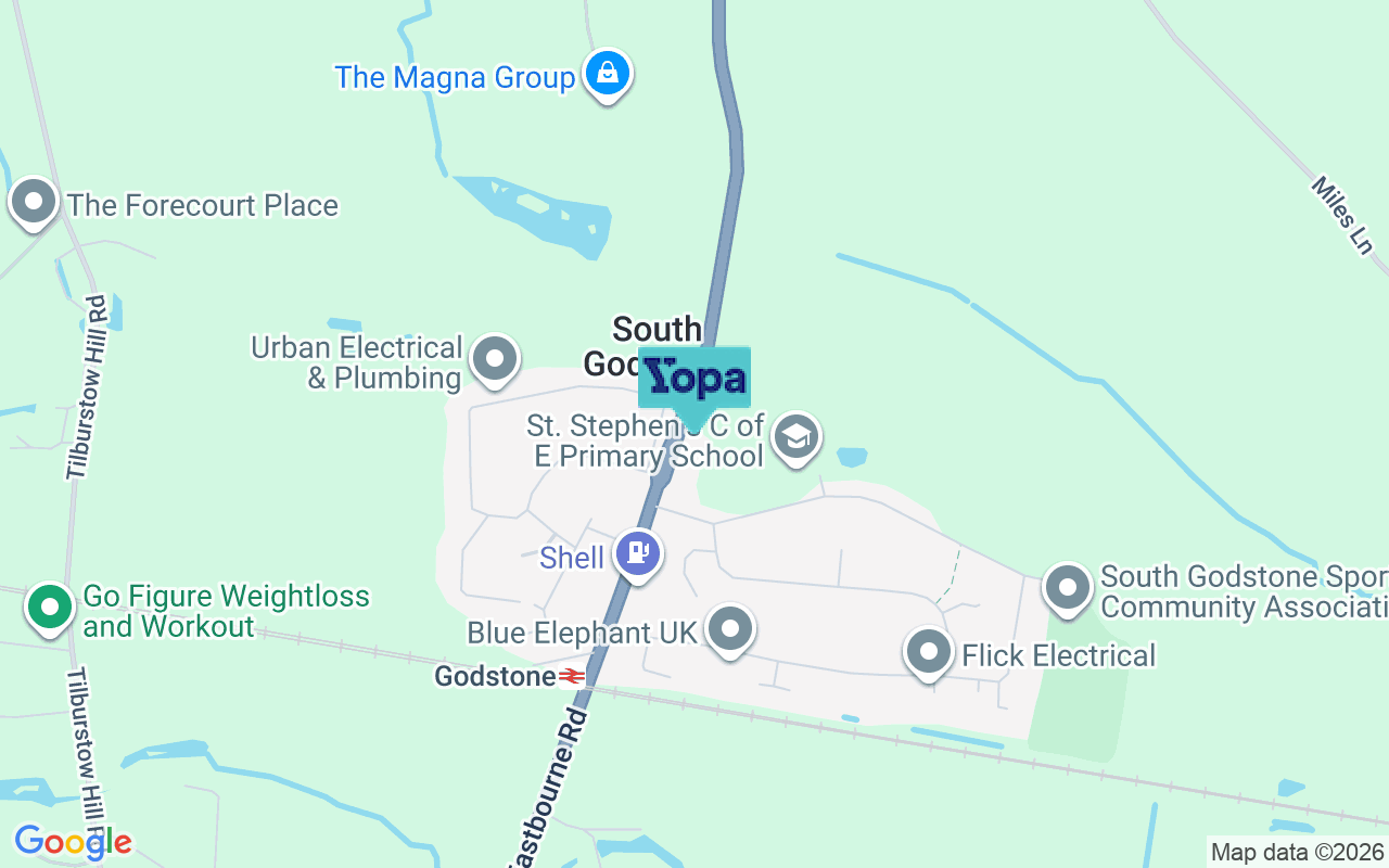 Map showing the location of RH9 8EN