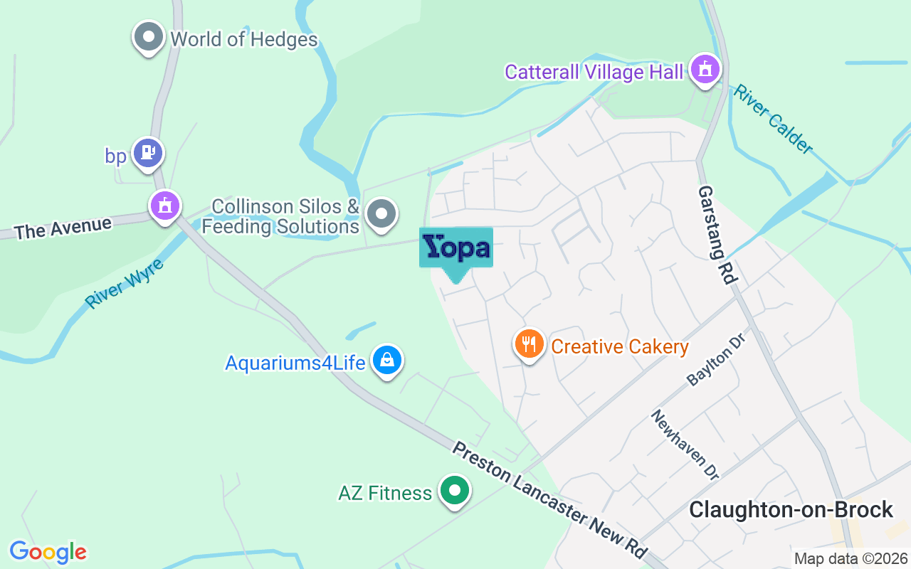 Map showing the location of PR3 0NG