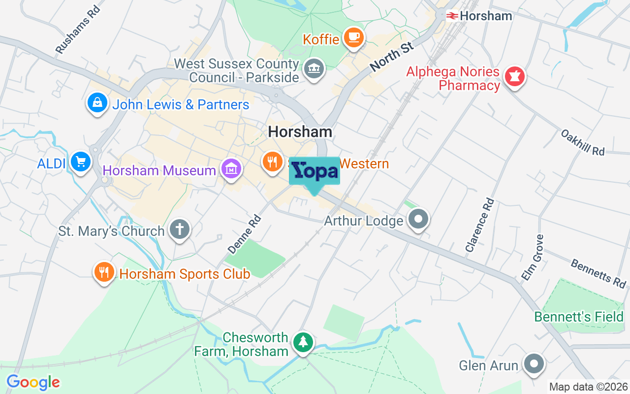 Map showing the location of RH12 1PU
