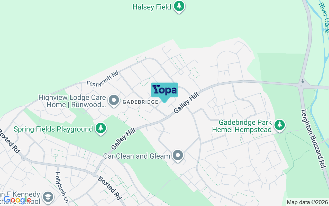 Map showing the location of HP1 3LX