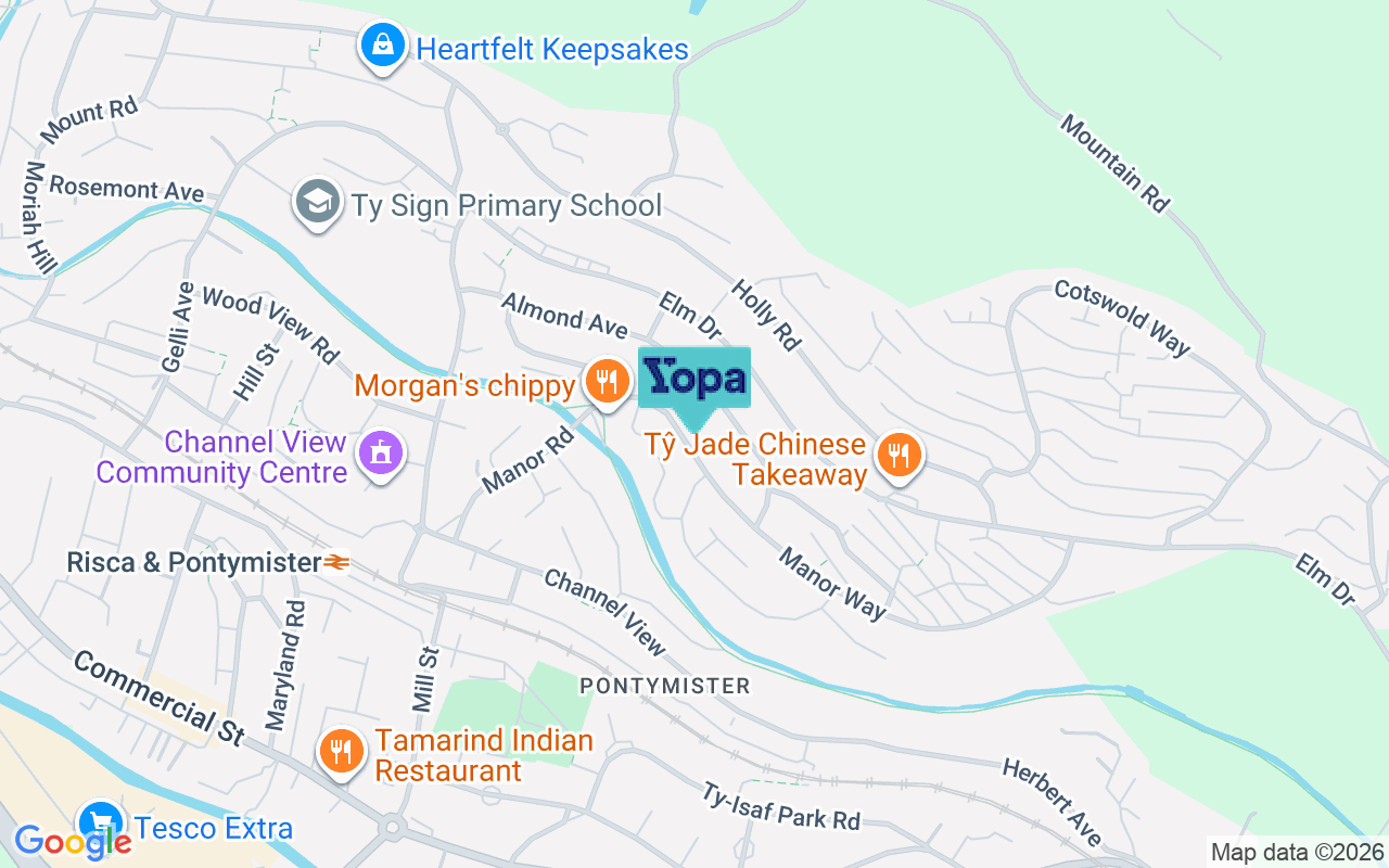 Map showing the location of NP11 6AA