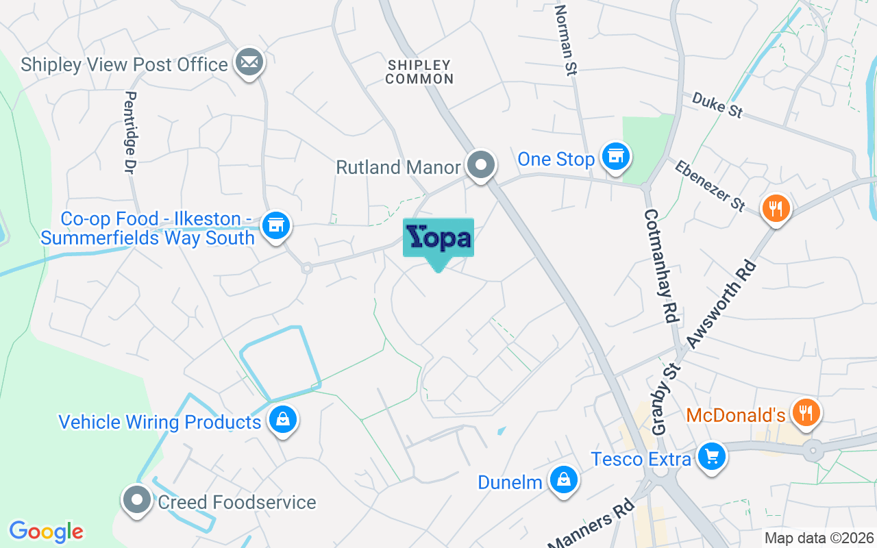 Map showing the location of DE7 8EA