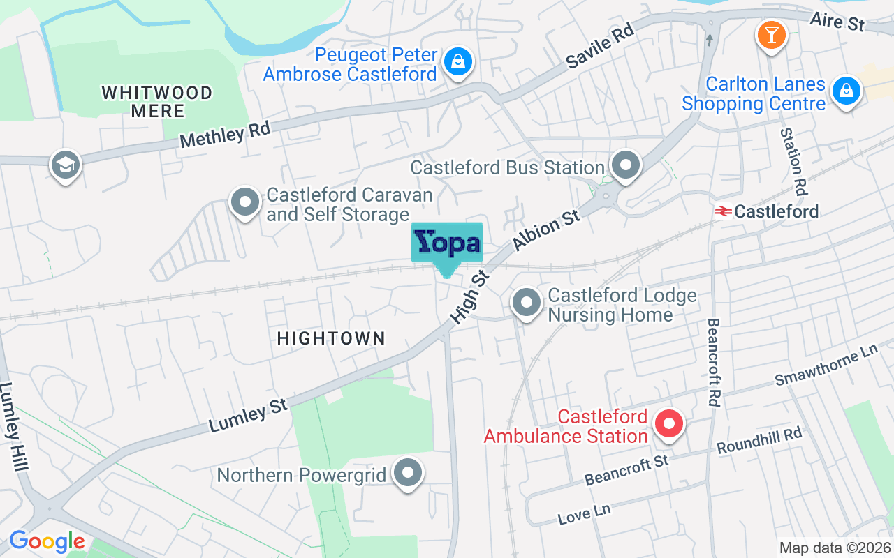 Map showing the location of WF10 5LA