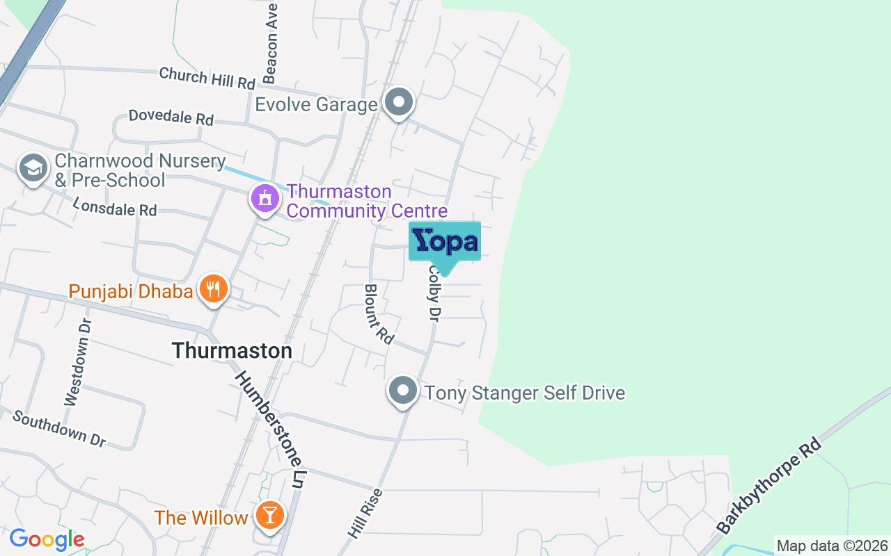 Map showing the location of LE4 8LD