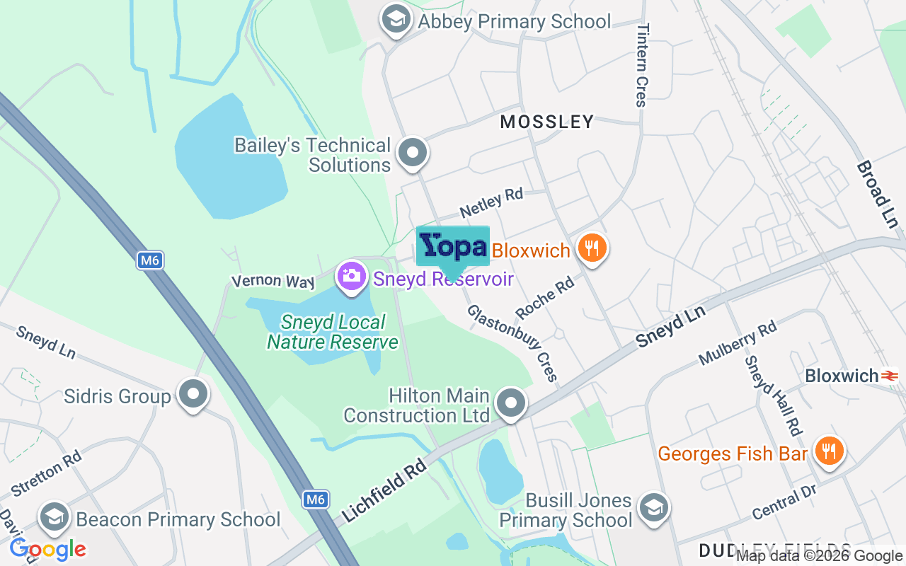 Map showing the location of WS3 2QX
