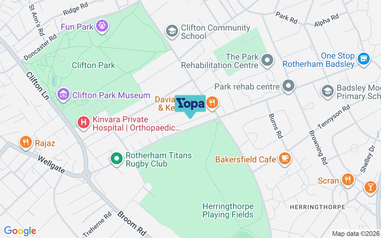 Map showing the location of S65 2PZ