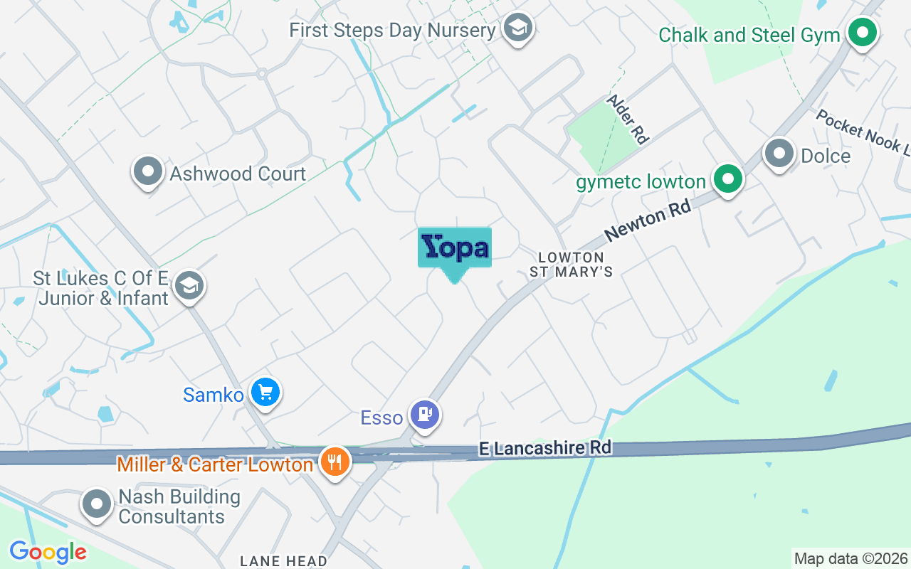 Map showing the location of WA3 2AE