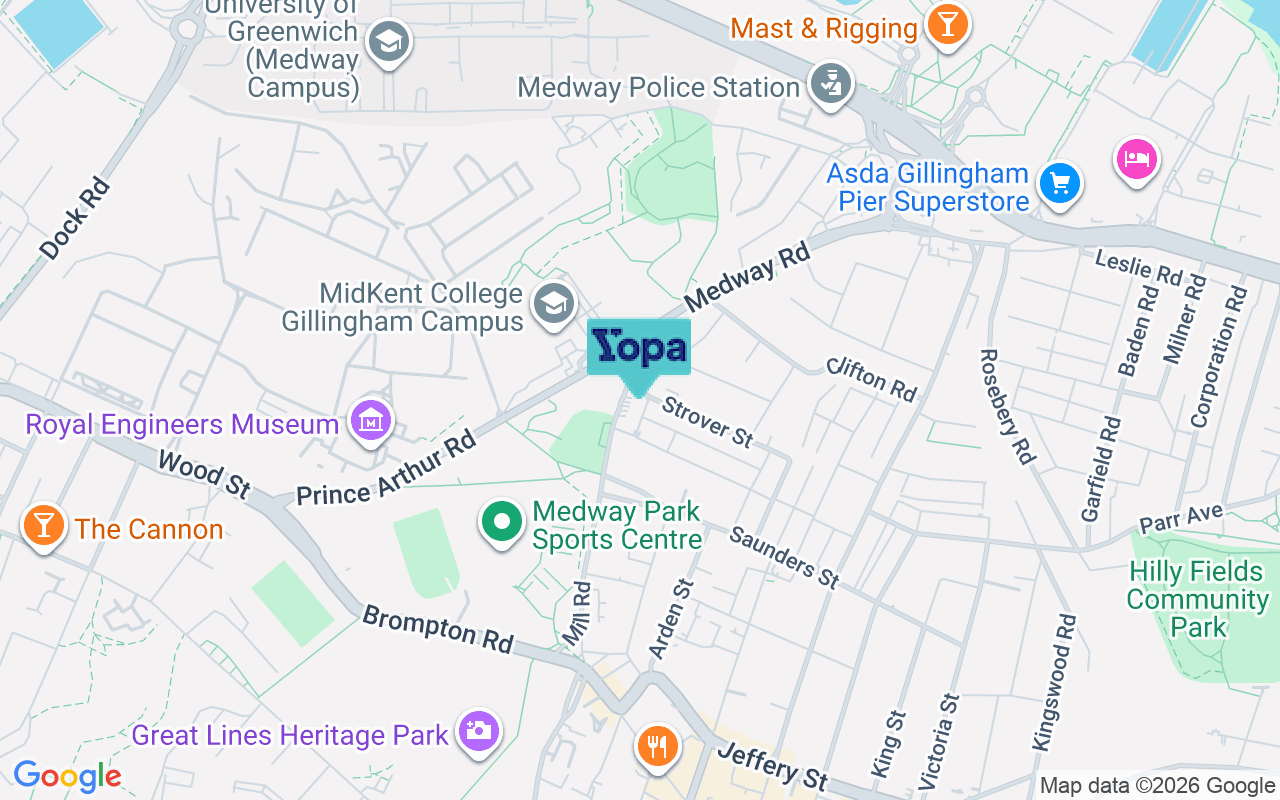 Map showing the location of ME7 1JB
