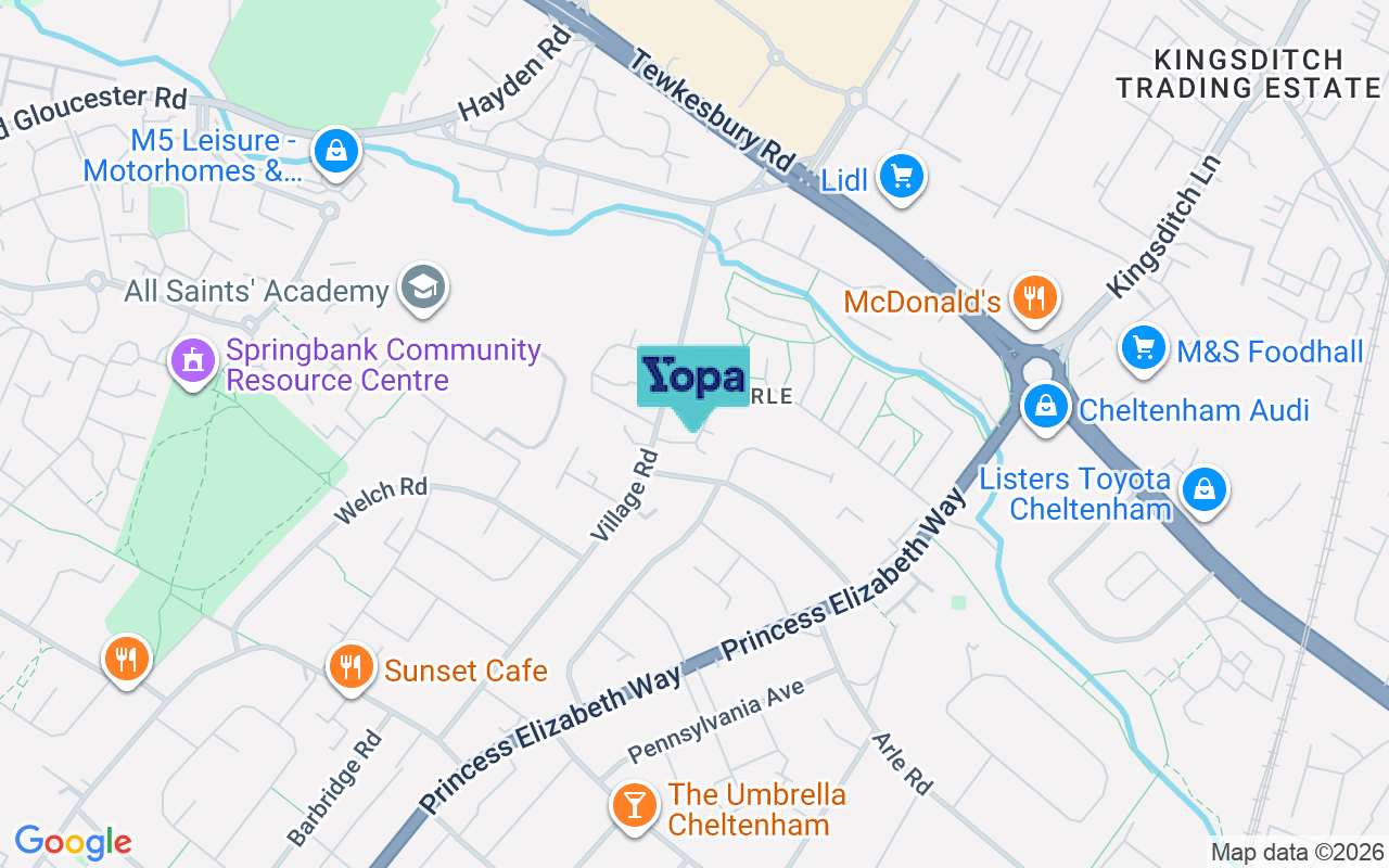 Map showing the location of GL51 0FR