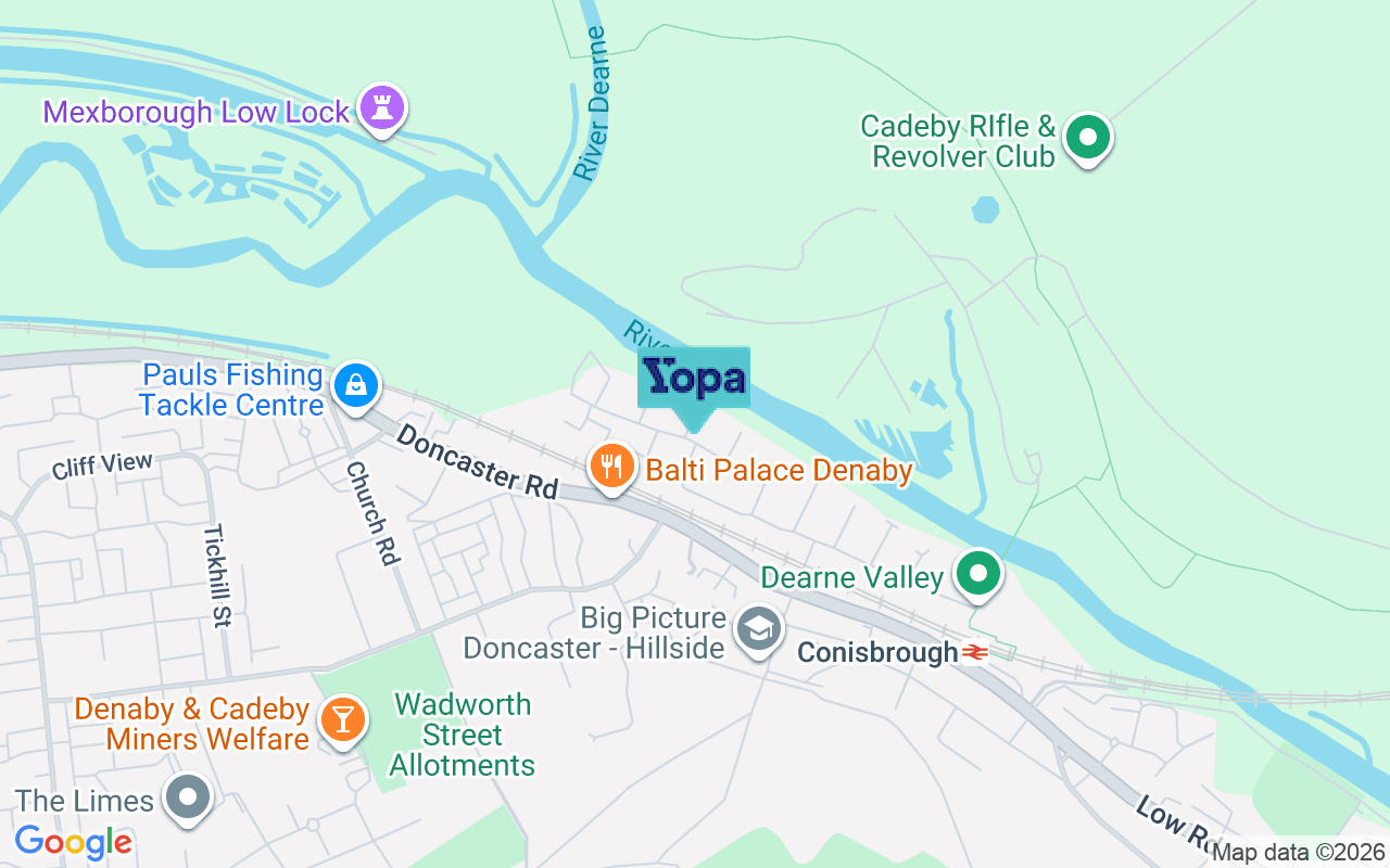 Map showing the location of DN12 4BG