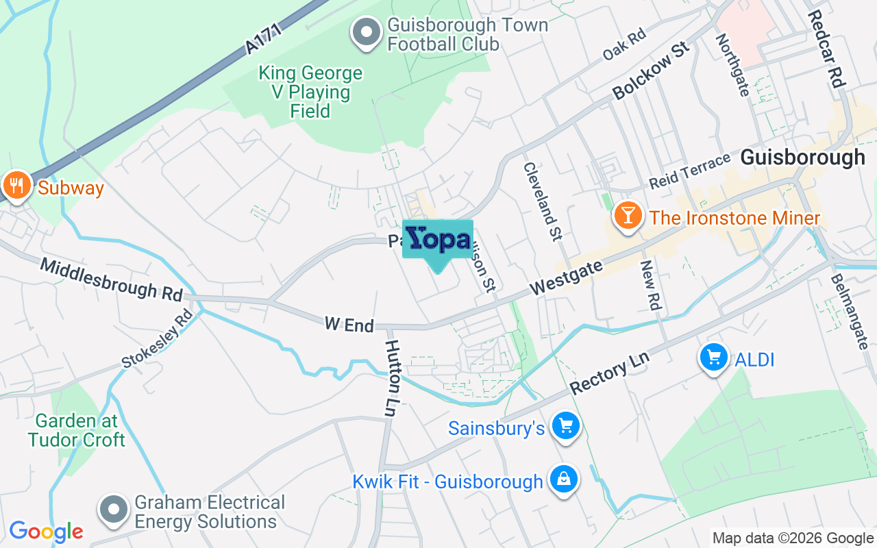 Map showing the location of TS14 6NR