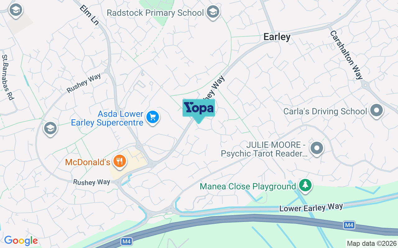 Map showing the location of RG6 4DF