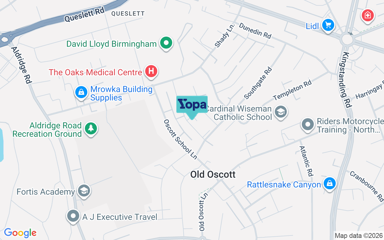 Map showing the location of B44 9AL