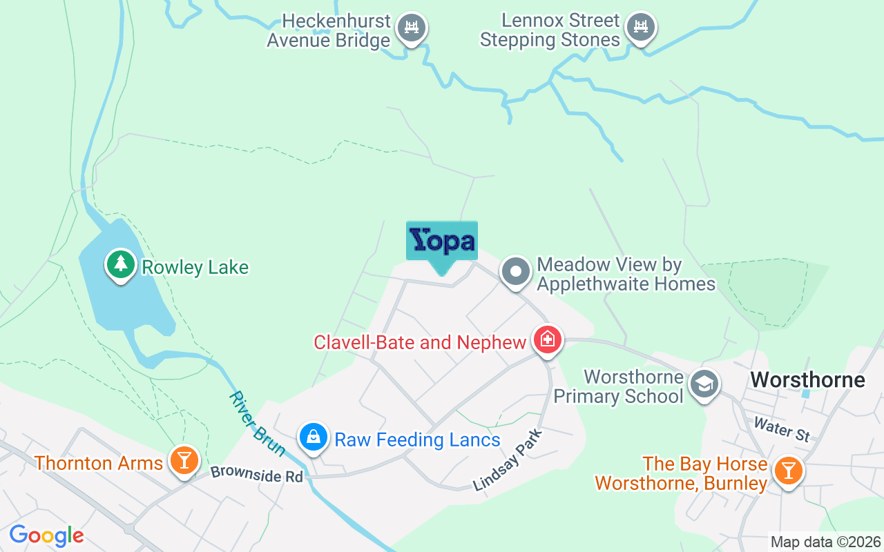 Map showing the location of BB10 3JZ