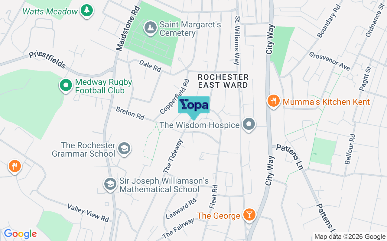 Map showing the location of ME1 2LJ
