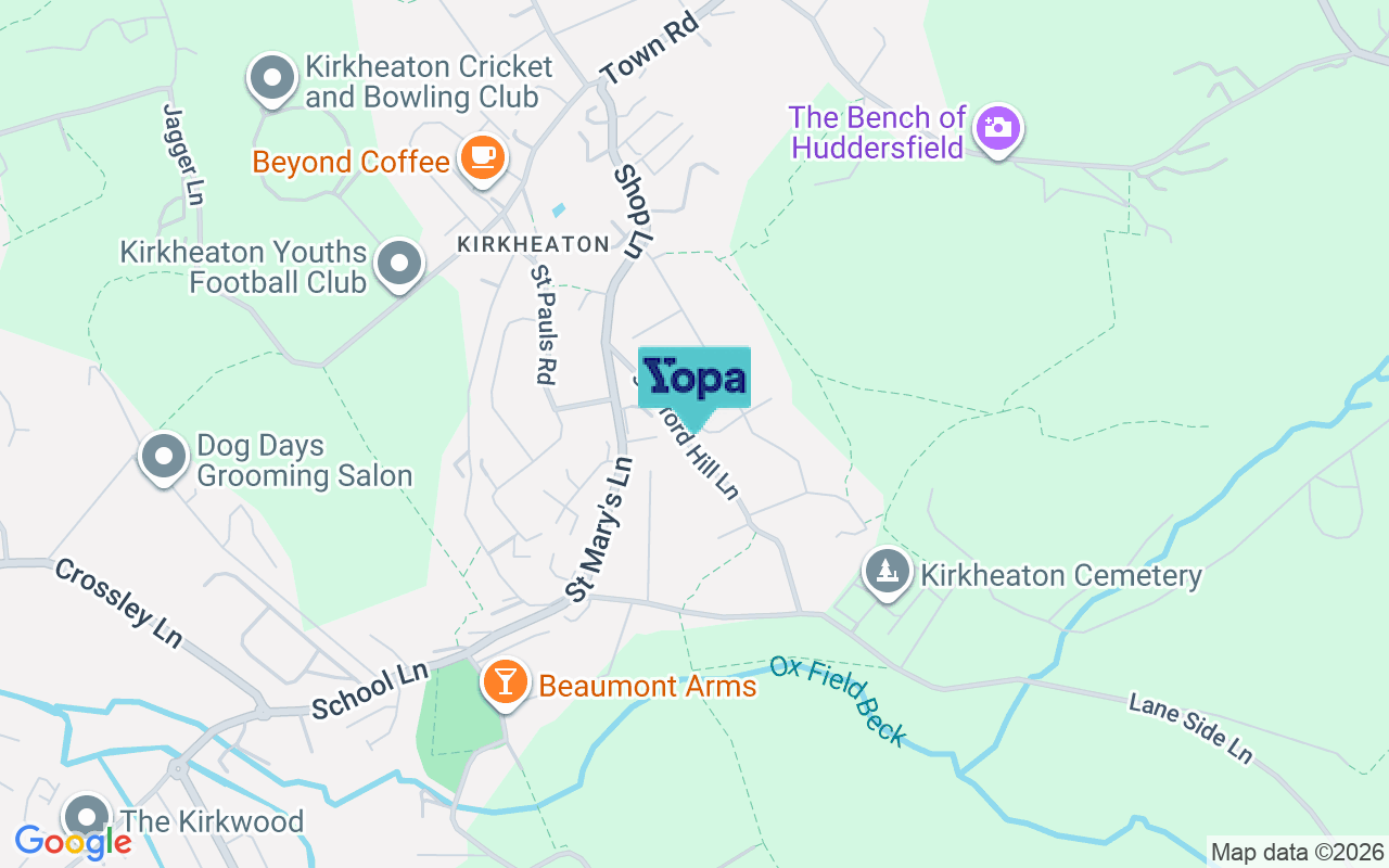 Map showing the location of HD5 0EE