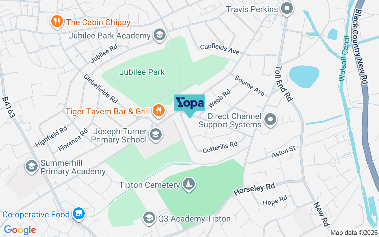 Map showing the location of DY4 0LB