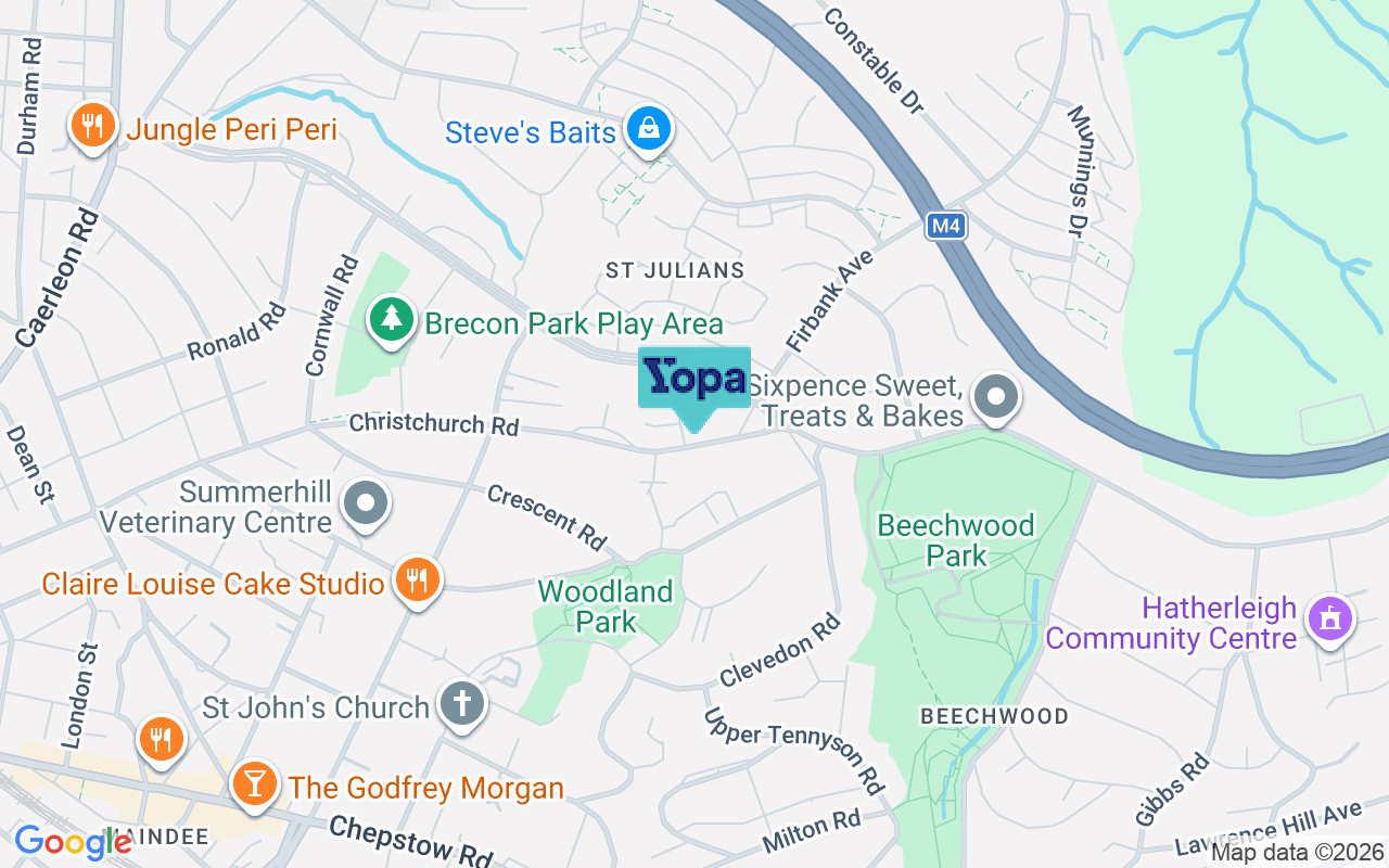 Map showing the location of NP19 7SB