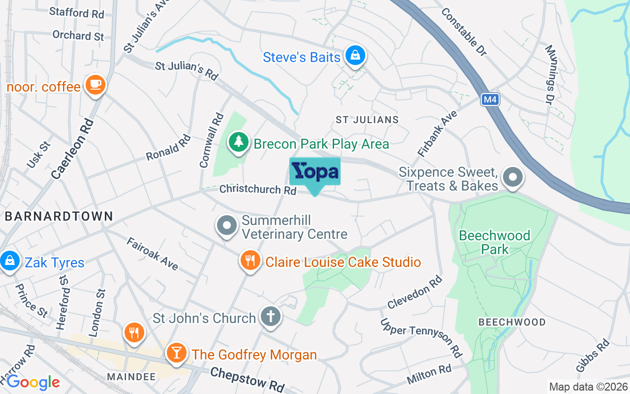 Map showing the location of NP19 7SJ