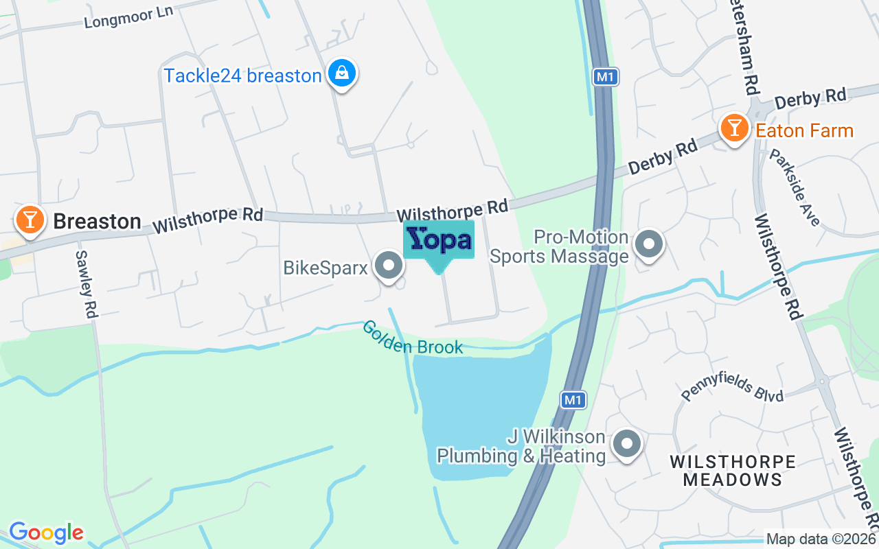 Map showing the location of DE72 3AN
