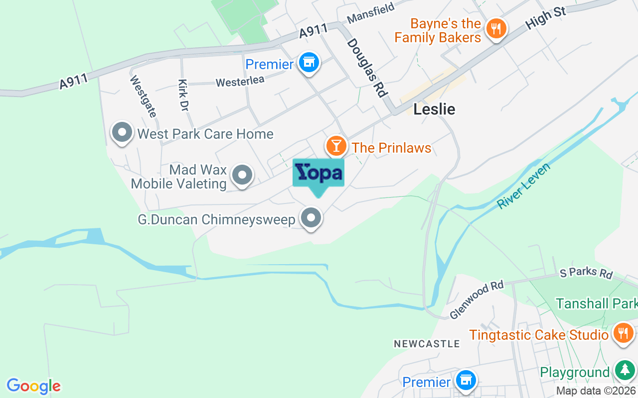 Map showing the location of KY6 3BQ