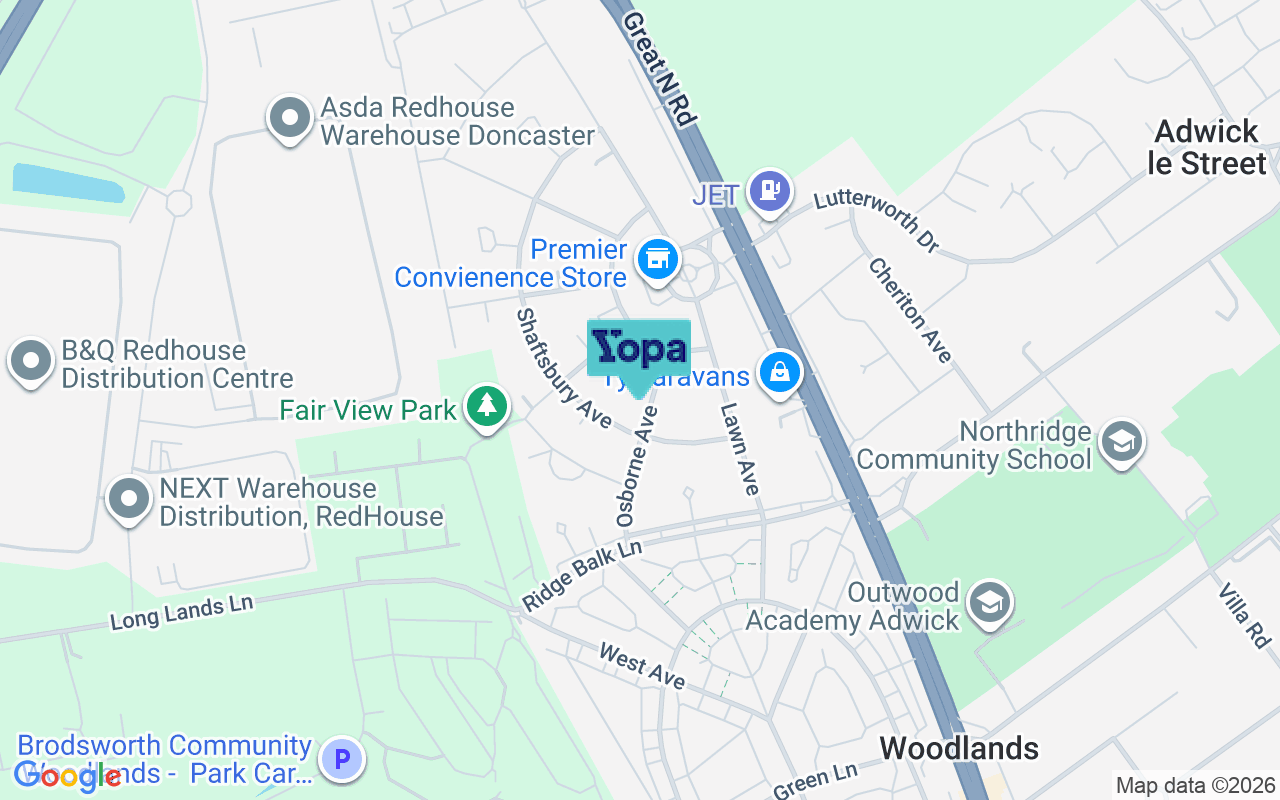 Map showing the location of DN6 7UB