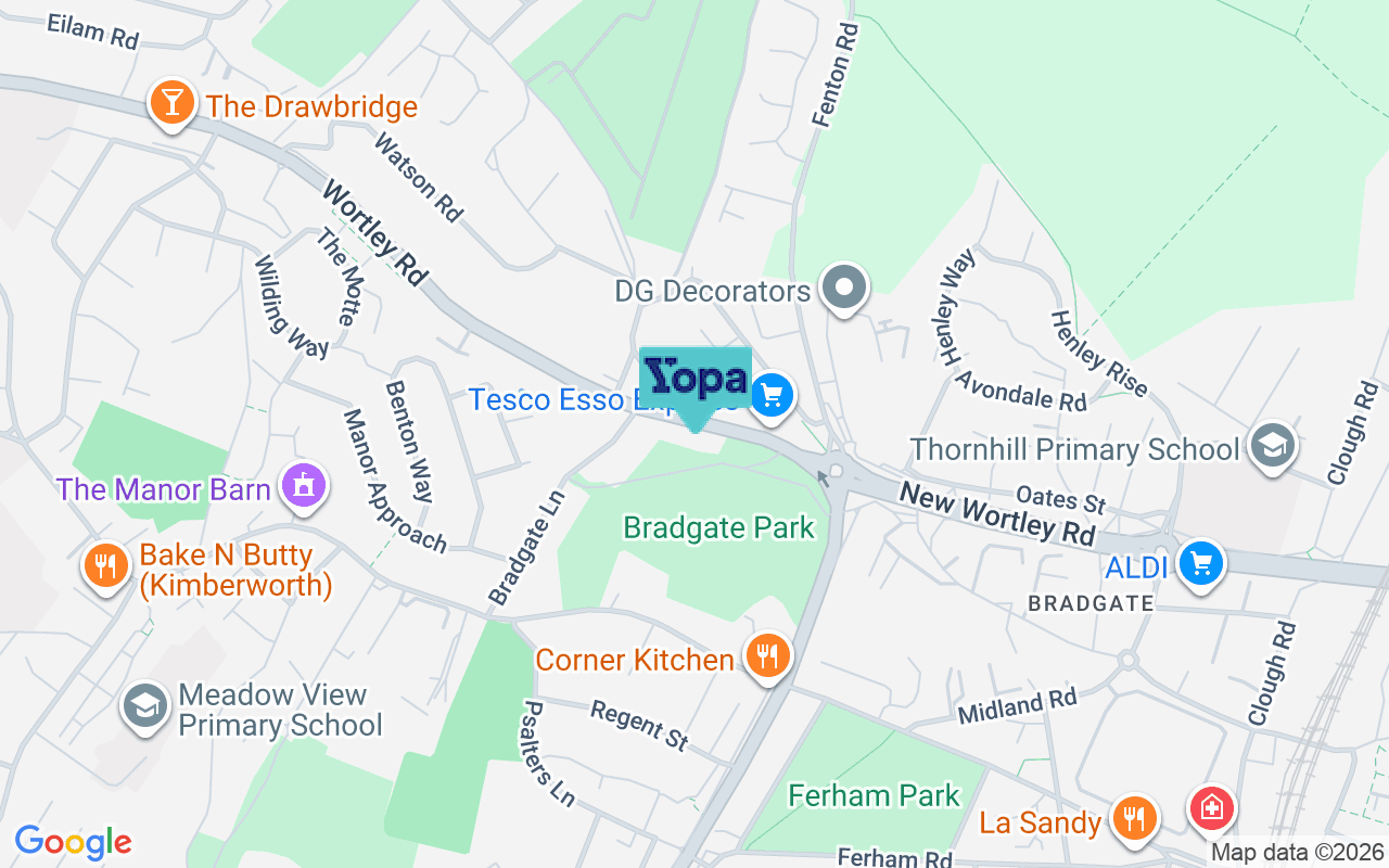 Map showing the location of S61 1LJ
