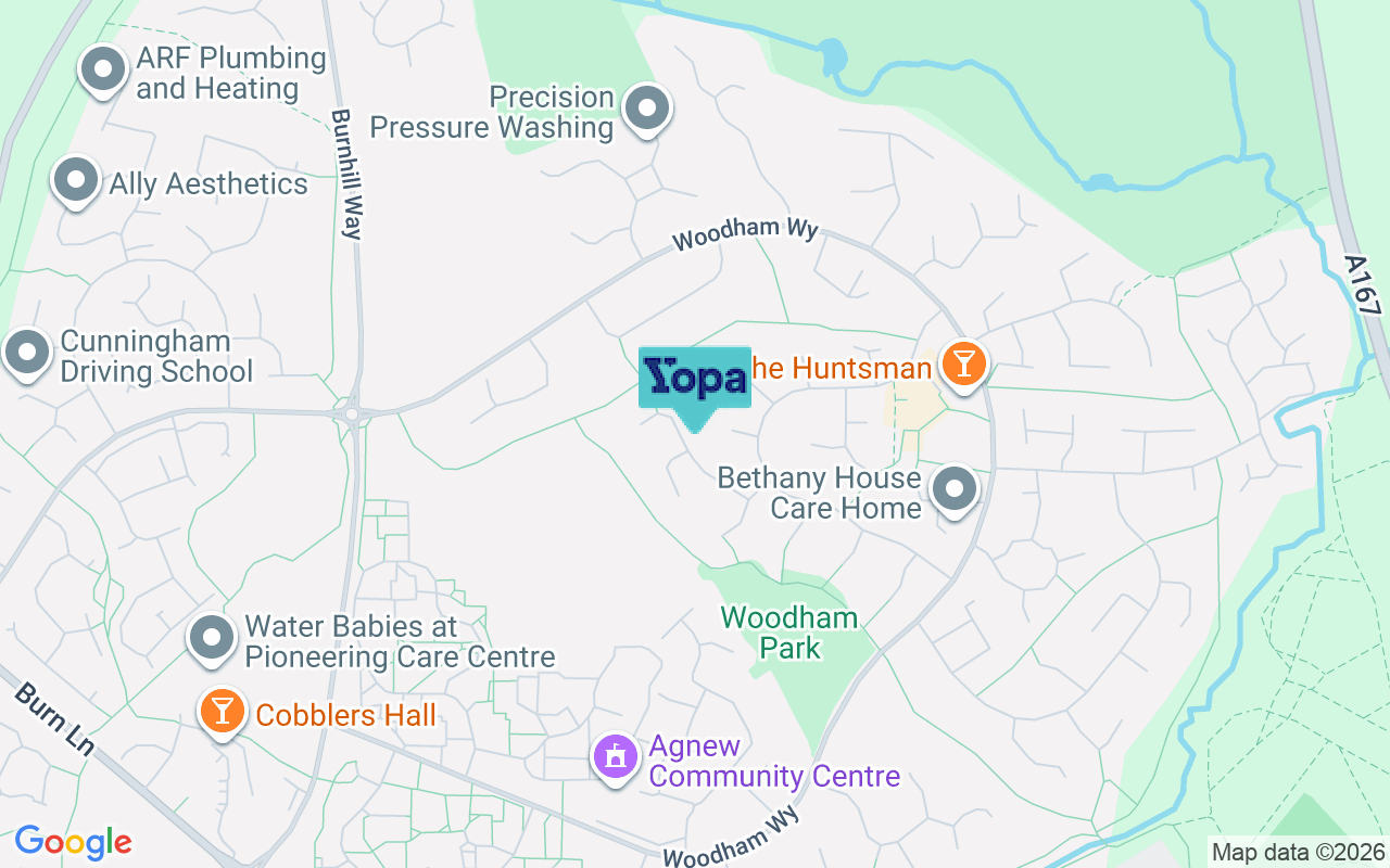 Map showing the location of DL5 4RU