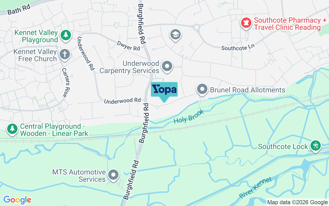 Map showing the location of RG30 3JL