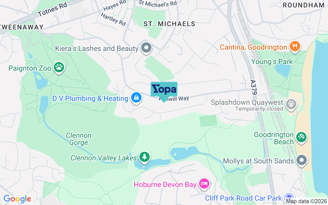 Map showing the location of TQ4 5JW