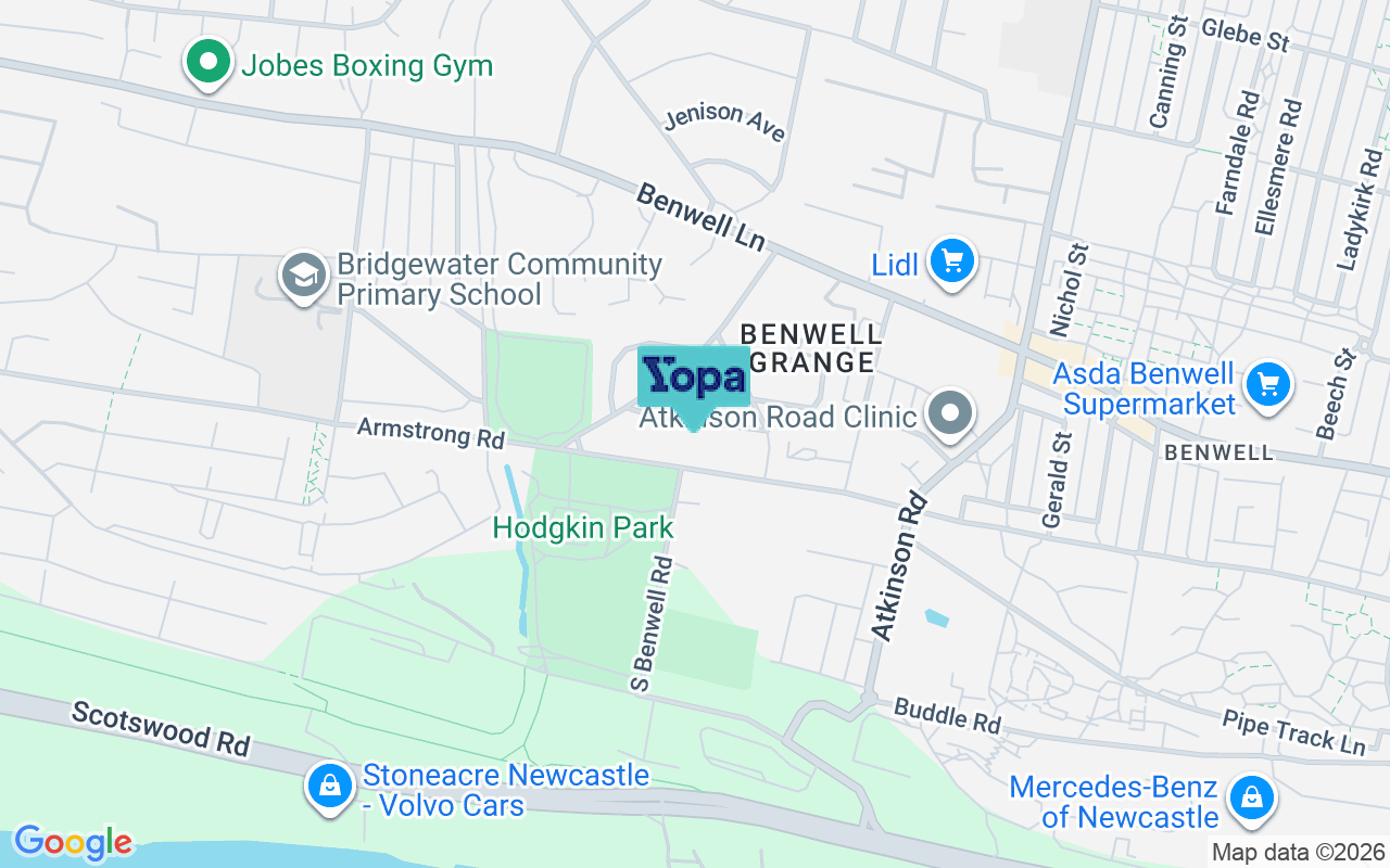 Map showing the location of NE15 6RL