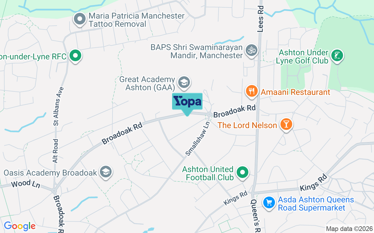 Map showing the location of OL6 8RP