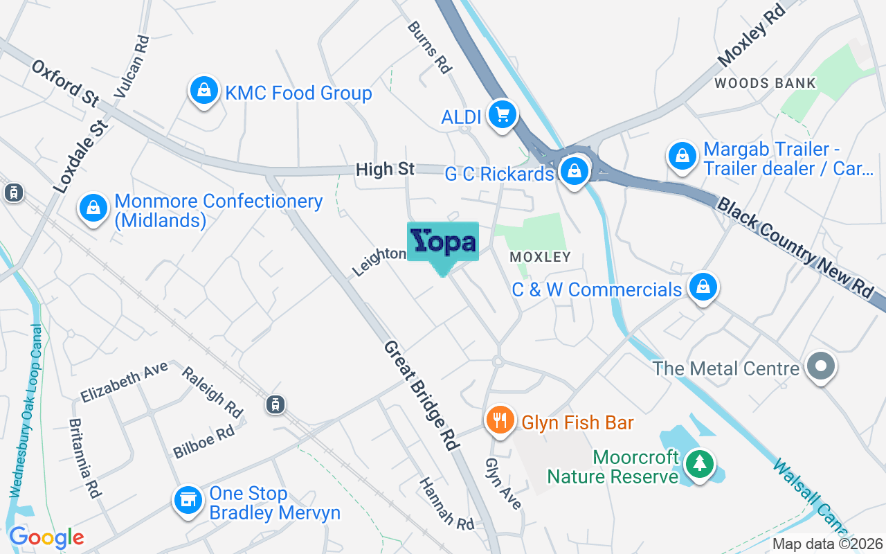 Map showing the location of WV14 8LW