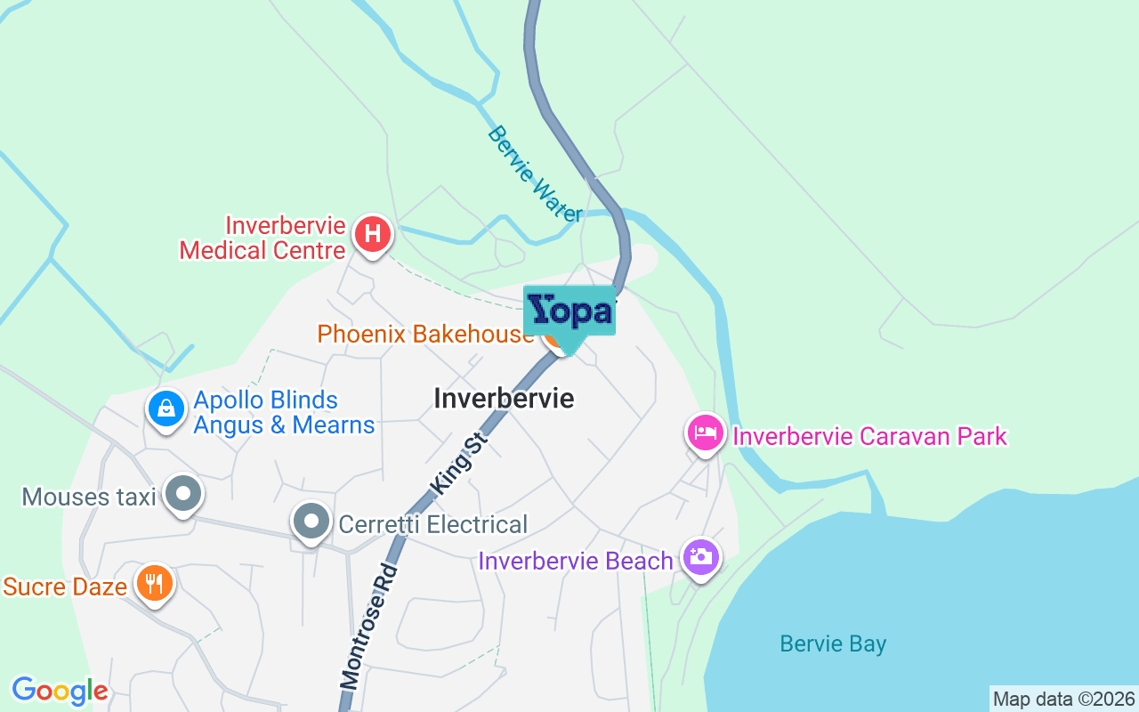 Map showing the location of DD10 0RN