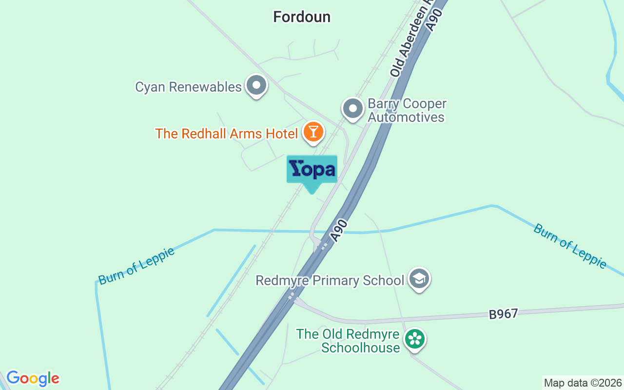 Map showing the location of AB30 1NG
