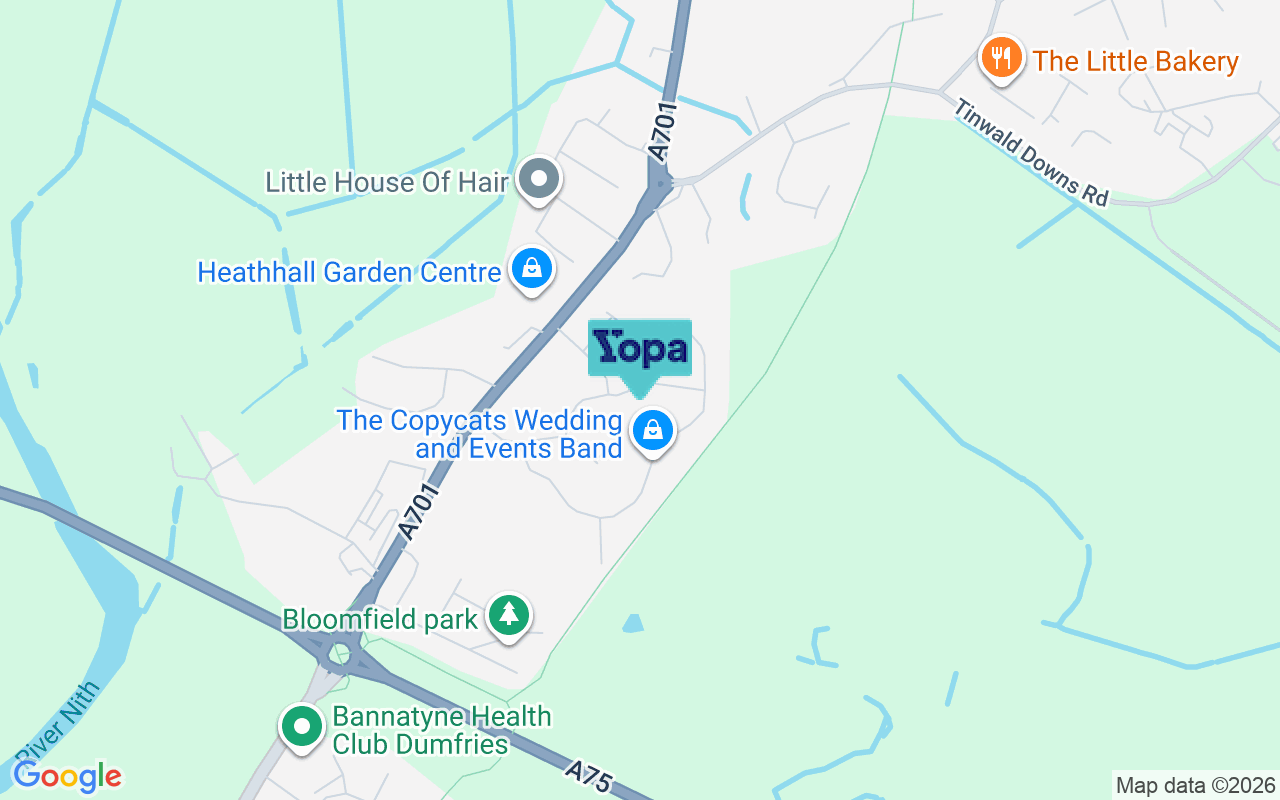 Map showing the location of DG1 1RP