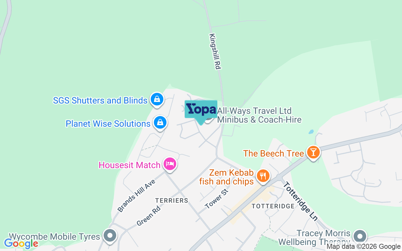 Map showing the location of HP13 5PH